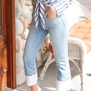 Unpublished Margaux Crop Denim Flare Jeans